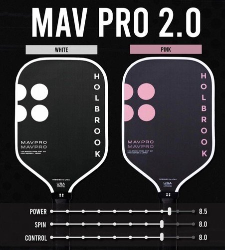 Holbrook Mav Pro 2.0 Pickleball Paddle with 16mm Thickness - Pink- NEW - Picture 5 of 8