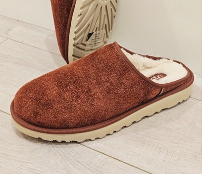 NEW UGG SIZE 13 MEN'S CLASSIC SLIP ON SHAGGY SUEDE SLIPPERS RED JASPER VIETNAM 