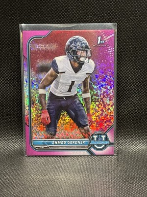 2022 Bowman U Chrome Ahmad  Sauce  Gardner Fuchsia Diamond Refractor #38 /150