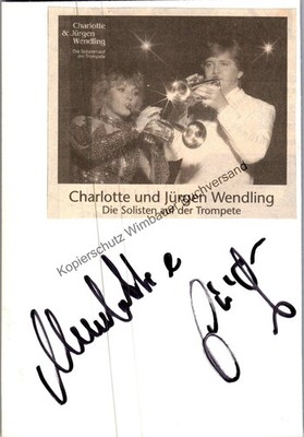 Original Autogramm Charlott & Jürgen Wendling /// Autogramm Autograph sig 294713