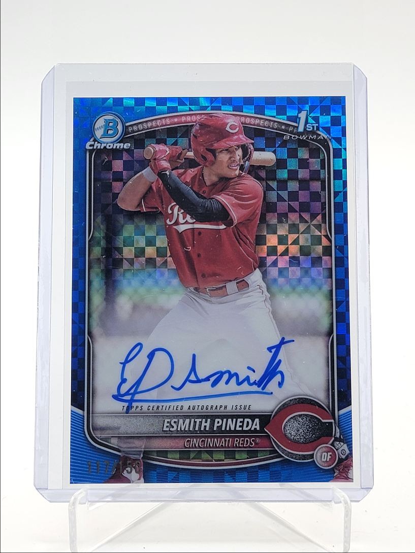ESMITH PINEDA 2025 BOWMAN CHROME 1ST BLUE XFRACTOR AUTO /150 Q4569