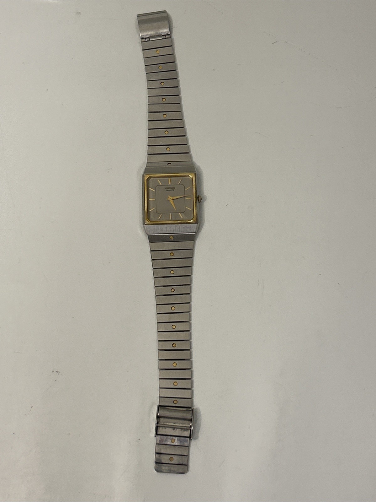 Seiko "Tank" style quartz Rectangular watch 2 Ton… - image 3