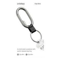Orbitkey Clip Mini Silver Compact Key Clip Everyday Carry Accessory
