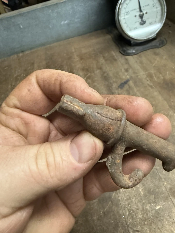 Antique Old Rare Grudge PAT Vermont VT Cast Iron Maple Tree Sap Tap Spout Spile - Image 2 of 4