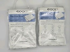 2 Pack Coop Sleep Goods- The Cool Side Cooling Pillowcase/Cover - Queen Size NEW