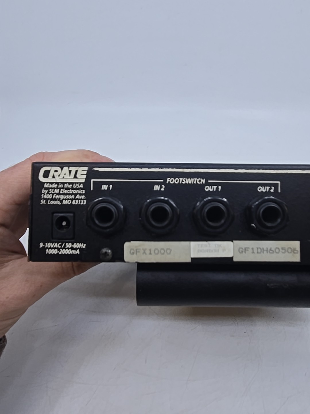 Crate GFX1000 Effects Processor  **Tested Working**  w/ Power Supply 