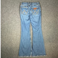 Wrangler Womens Retro Mae Flare Leg Jeans Blue Denim Stretch Bootcut Size 1 X 34
