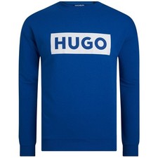 Image of HUGO BOSS Mens Blue Niero Regular Fit Sweatshirt XL BNWT C1631