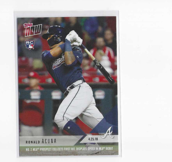 2018 Topps Now Ronald Acuña Jr. Rookie #125 Braves