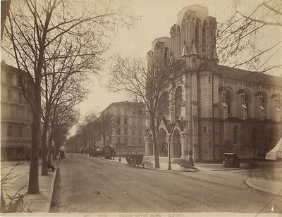 NIZZA Côte d'Azur, Kirche Notre Dame, Foto Giletta Vintage Albumine, ca 1875