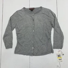 Hooked Up Womens Grey Button up Cardigan size Medium