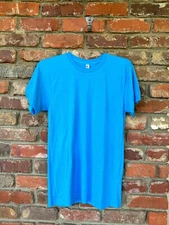 Blank American Apparel 50/50 collection t-shirt, heather neon blue