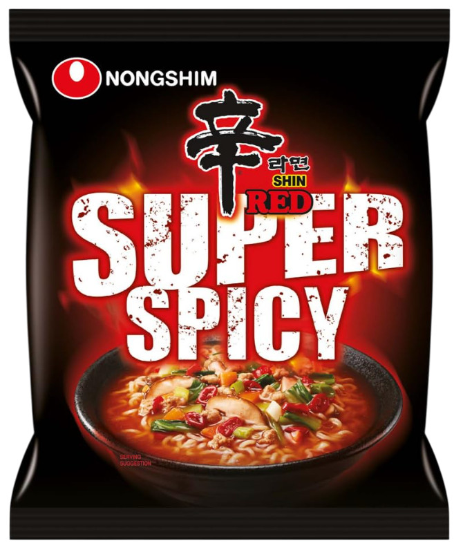 Nongshim Shin Red SUPER SPICY Ramen Instant Nudeln Scharf Nudeln Ramen 20x120g