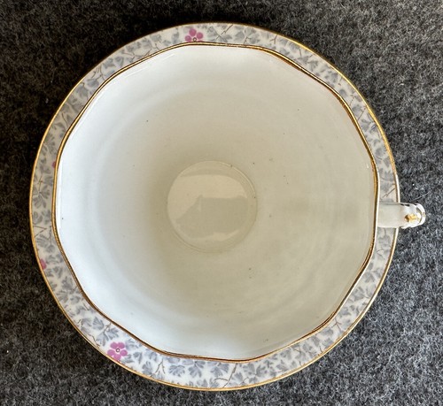 Vintage Sampson Smith Old Royal Bone China Grey Chintz Tea Cup and Saucer Set - Picture 3 of 24