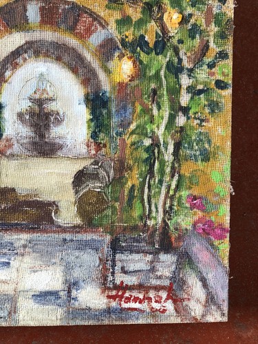 Bougainvillea Orange Tree Hannah Jarmain Encaustic Painting signed certified - Picture 9 of 12
