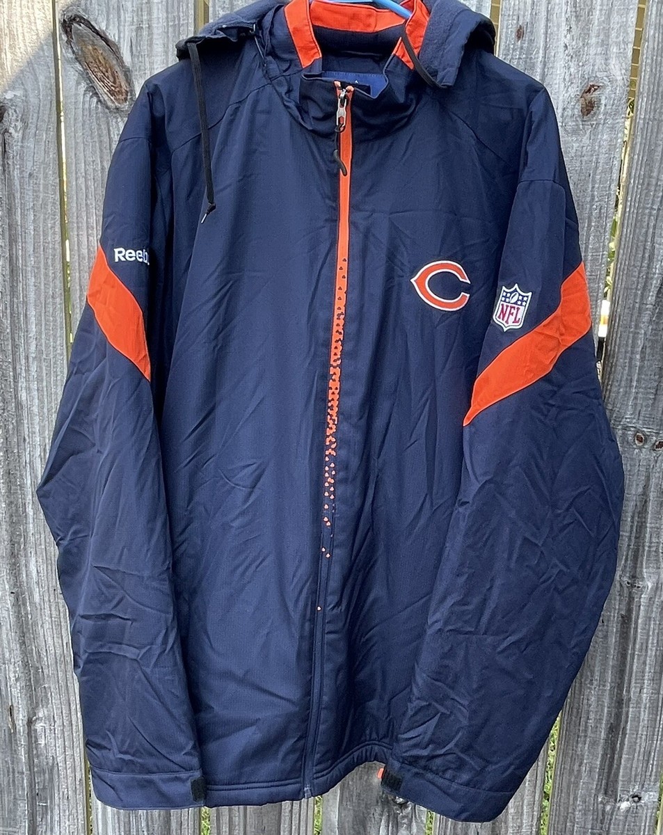 Chicago Bears Reebok NFL On Field Men's Hooded Jacket NWT Size XL