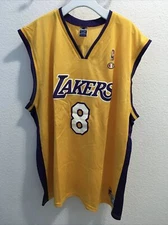 Vintage 90s Champion Los Angeles Lakers Kobe Bryant 8 Gold Jersey Men’s 52/XXL