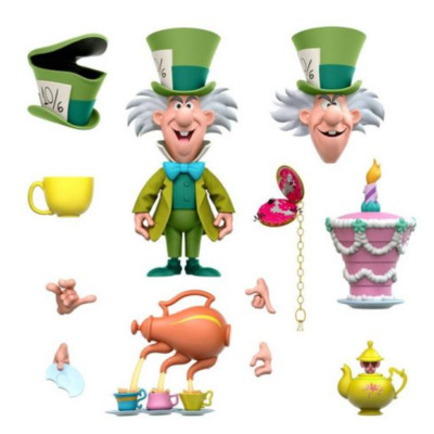 Super7 Alice im Wunderland Disney Ultimates The Tea Time Mad Hatter 18 cm Neu