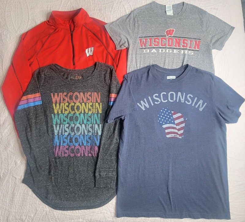 Women's Wisconsin Assorted Tops Bundle size small