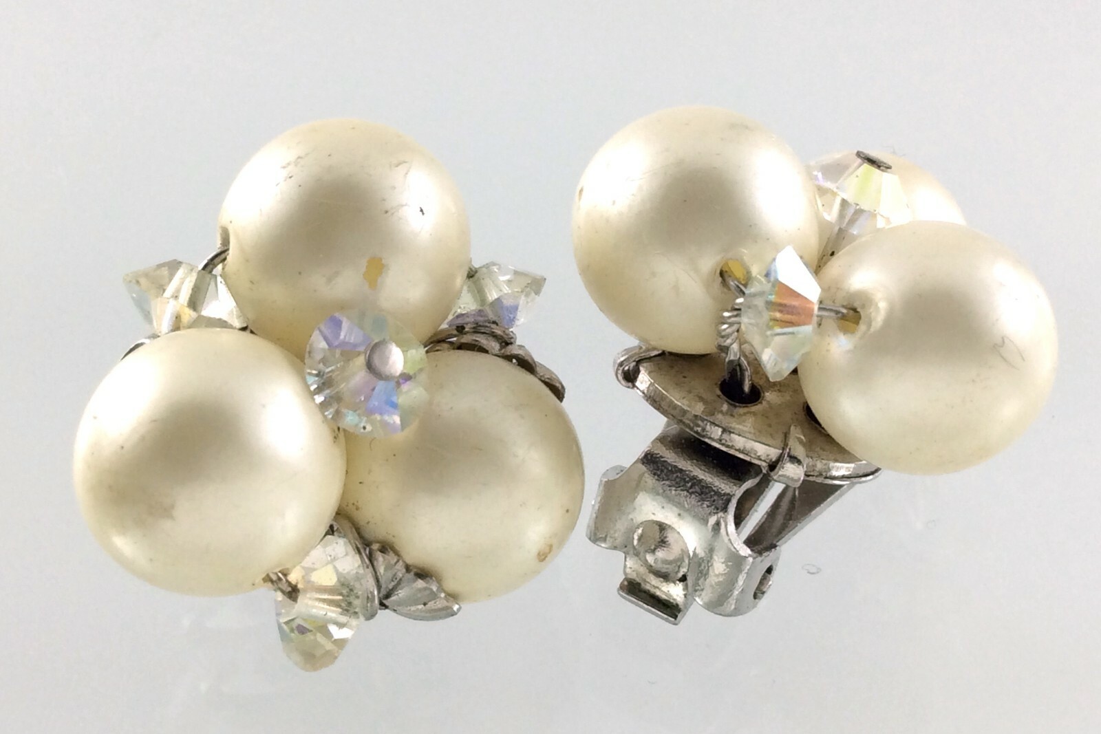 Sherman Clip On Earrings Vintage Ladies Rhinestone W433 eBay
