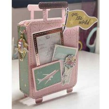 Cute Pull Luggage Metal Cutting Dies Scrapbook Card Making Decorative Craft