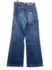 Vintage 90s Silver Jeans Women's Size 28x29.5 Cargo Wide Leg Baggy Streetwear