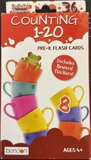 Bendon Counting 1-20 Pre-K Flash Cards Includes Reward Sticker NEW