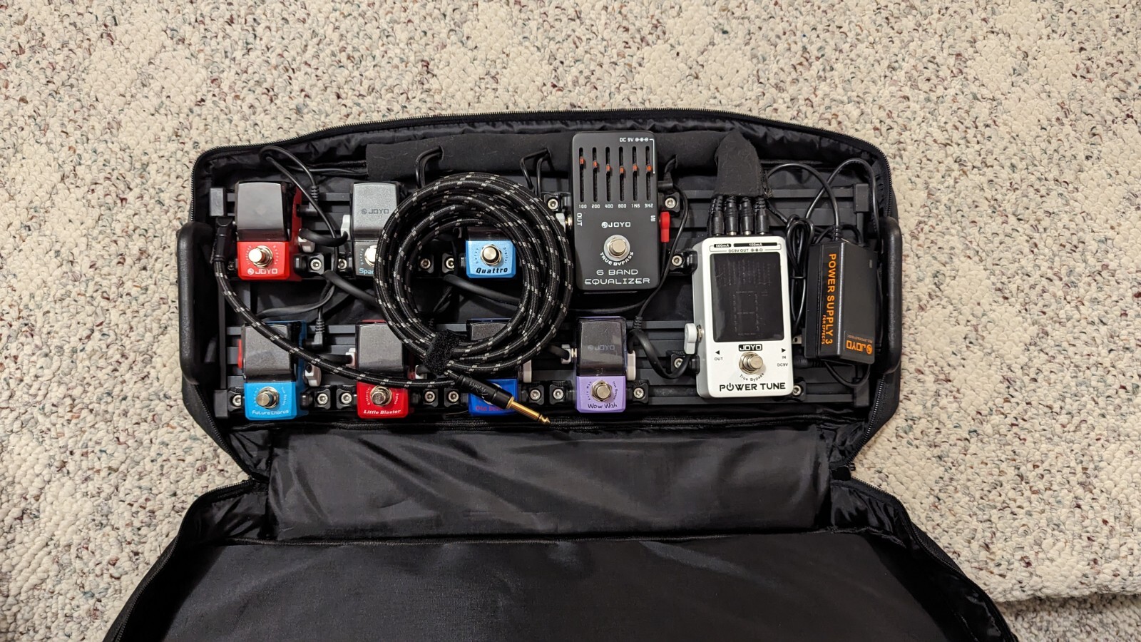 JOYO Guitar Pedals and GUITTO Pedal Board and Cables Total SetUp