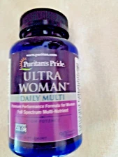 Puritans Pride Ultra Woman Daily Multi Vitamin #6250 90 Coated Caplets