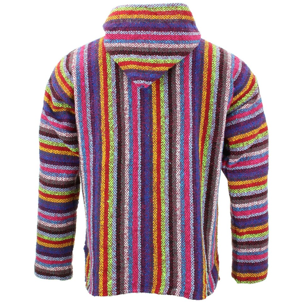 Mexicaanse Baja Jerga hoodie, trui, Rasta, M Mexicaanse Baja Jerga hoodie, trui, Rasta, M