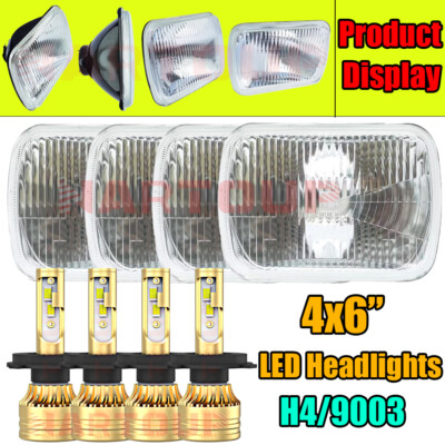 4pcs 4x6'' Led Headlights Hi/Lo Beam fit For Car 1980 - 1991 1 Cutlass
