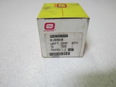 OHMITE MODEL J RJS5K0 RHEOSTAT POTENTIOMETER 50 WATT 5000 OHM *NEW IN BOX*