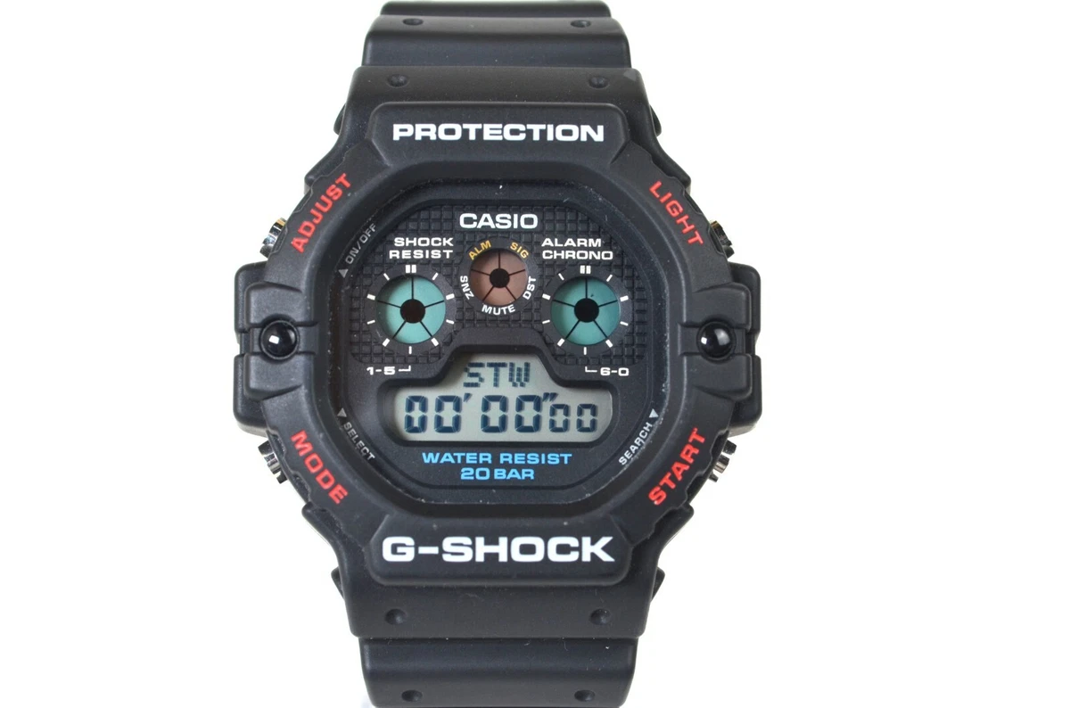 G-Shock 20BAR CASIO 3465 DW-5900 Chronograph Quartz Watch Black Digital  Unisex