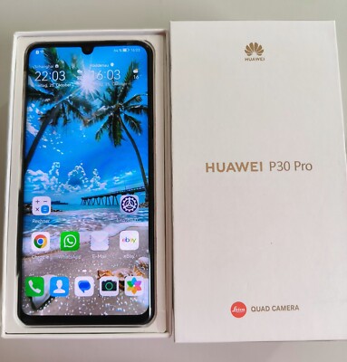 Huawei P30 Pro - 128GB - Schwarz (Ohne Simlock) (Dual-SIM), Top Zustand     