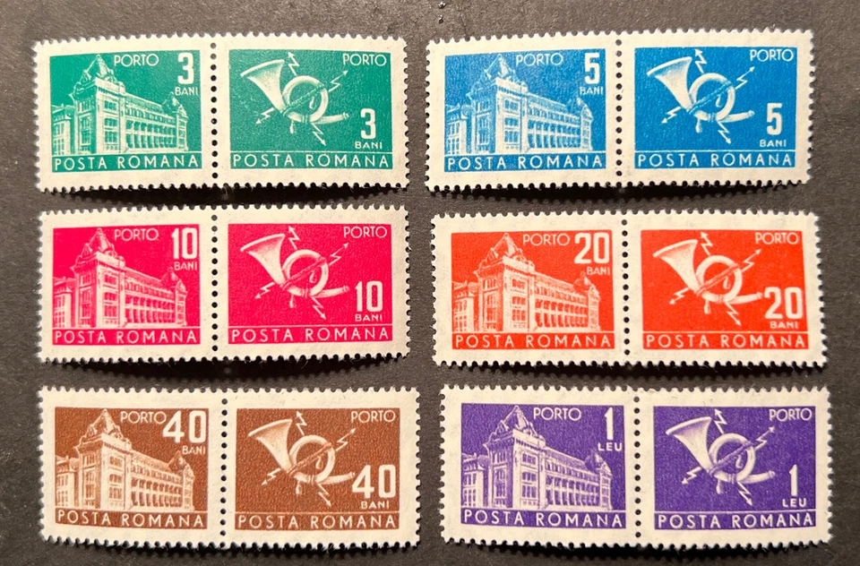 Sellos de viaje: estampillas postales de Rumania 1967 (Porto) como nuevas sin usar, sin usar, en caja original Foto 2 de 4