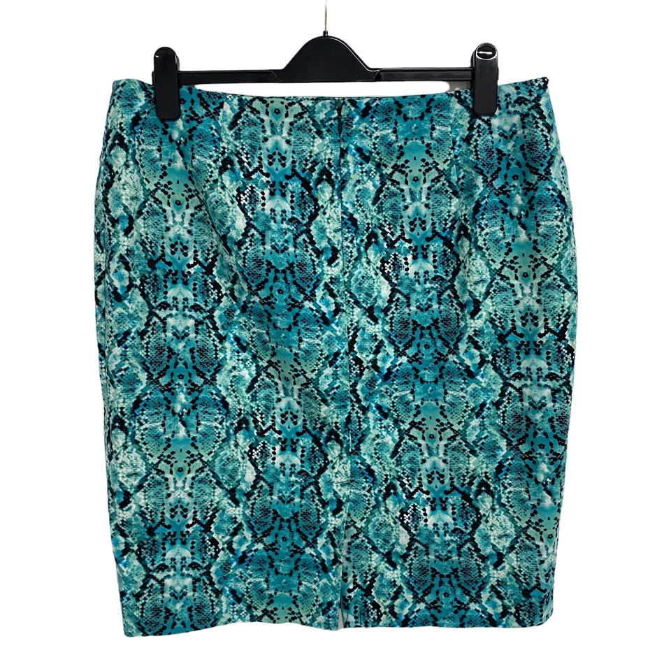 Liz Claiborne Falda Recta Verde Estampado Animal Talla 16 Foto 3 de 4