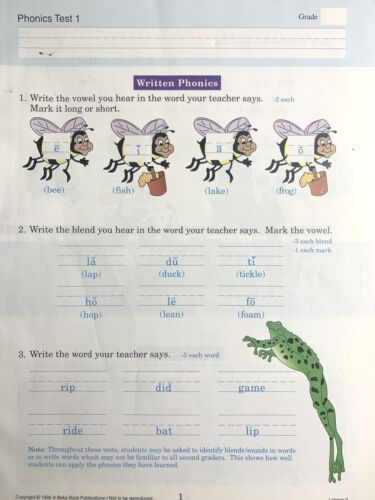 ABEKA Letters and Sounds 2 Lehrer Testschlüssel dritte Ausgabe Klasse 2 Homeschool - Bild 2 von 6