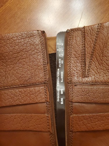 Botas de Montar CLARKS Hasta la Rodilla Cuero Marrón Tacones Trozos Hebilla Detalles Talla 6.5M - Imagen 16 de 17