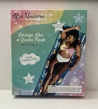 Afro Unicorn LOUNGE LIKE A QUEEN Pool Float