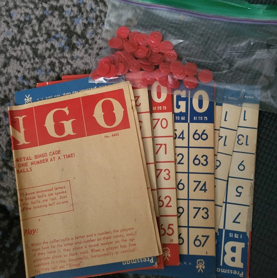 Pressman Monte Carlo Bingo Game # 4465 1960's - Image 3 of 3