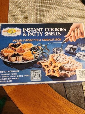 VTG Nordic Ware Rosette & Timbale Iron Instant Cookies & Patty Shells Orig Box 