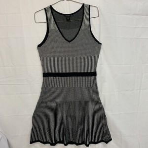 black sleeveless sweater dress