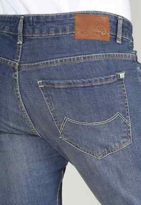 Herren Jeans ''RICA LEWIS'' Regular 98% Baumwolle Blau 366 gr/qm Gr. 46 bis 56 mit Reißverschluss