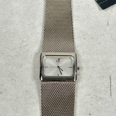 Daisy Fuentes Watch Womens 27mm Rectangle Dial Silver Tone