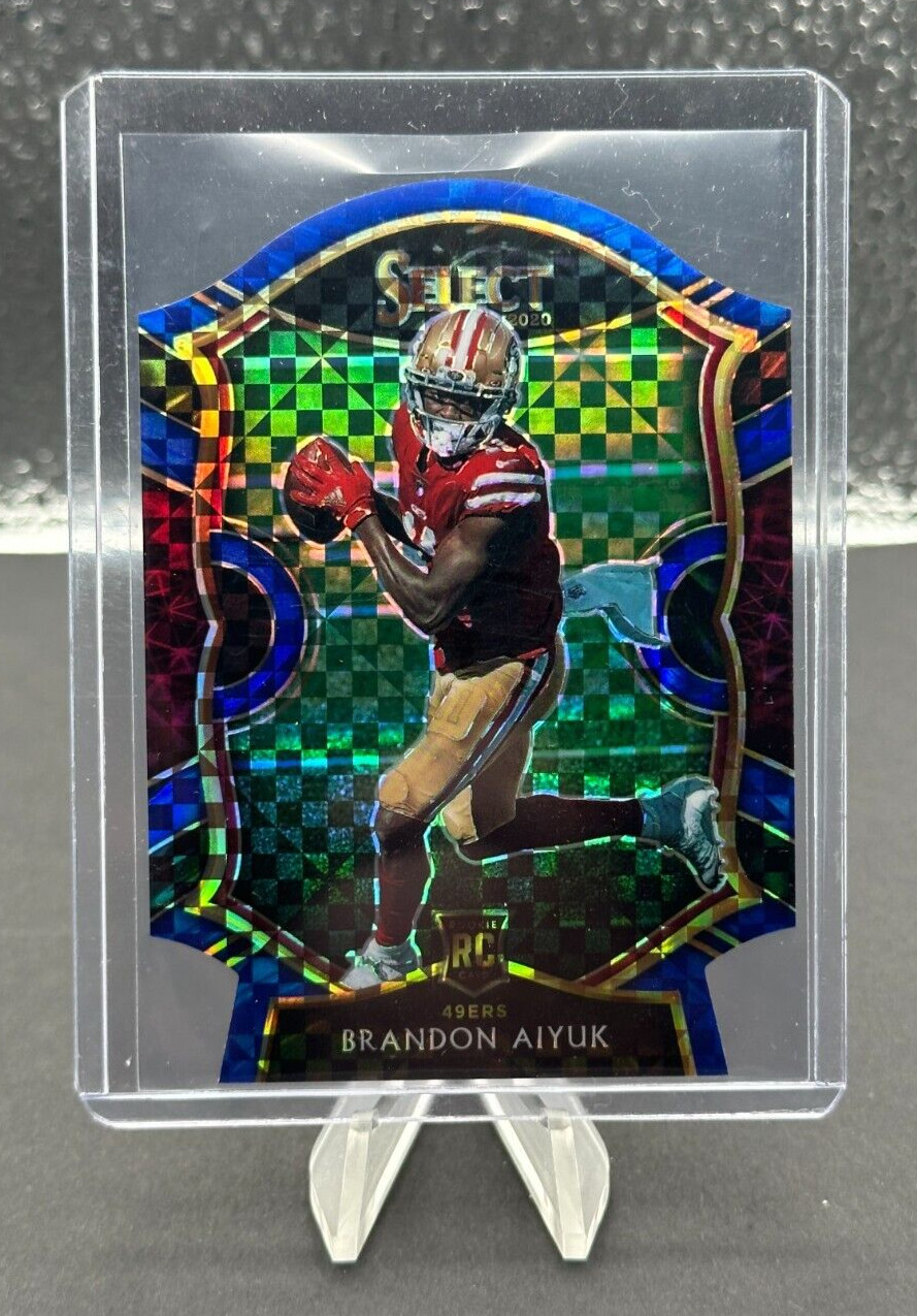 2020 Panini Select - Concourse Blue Prizm Die-Cut #66 Brandon Aiyuk (RC)