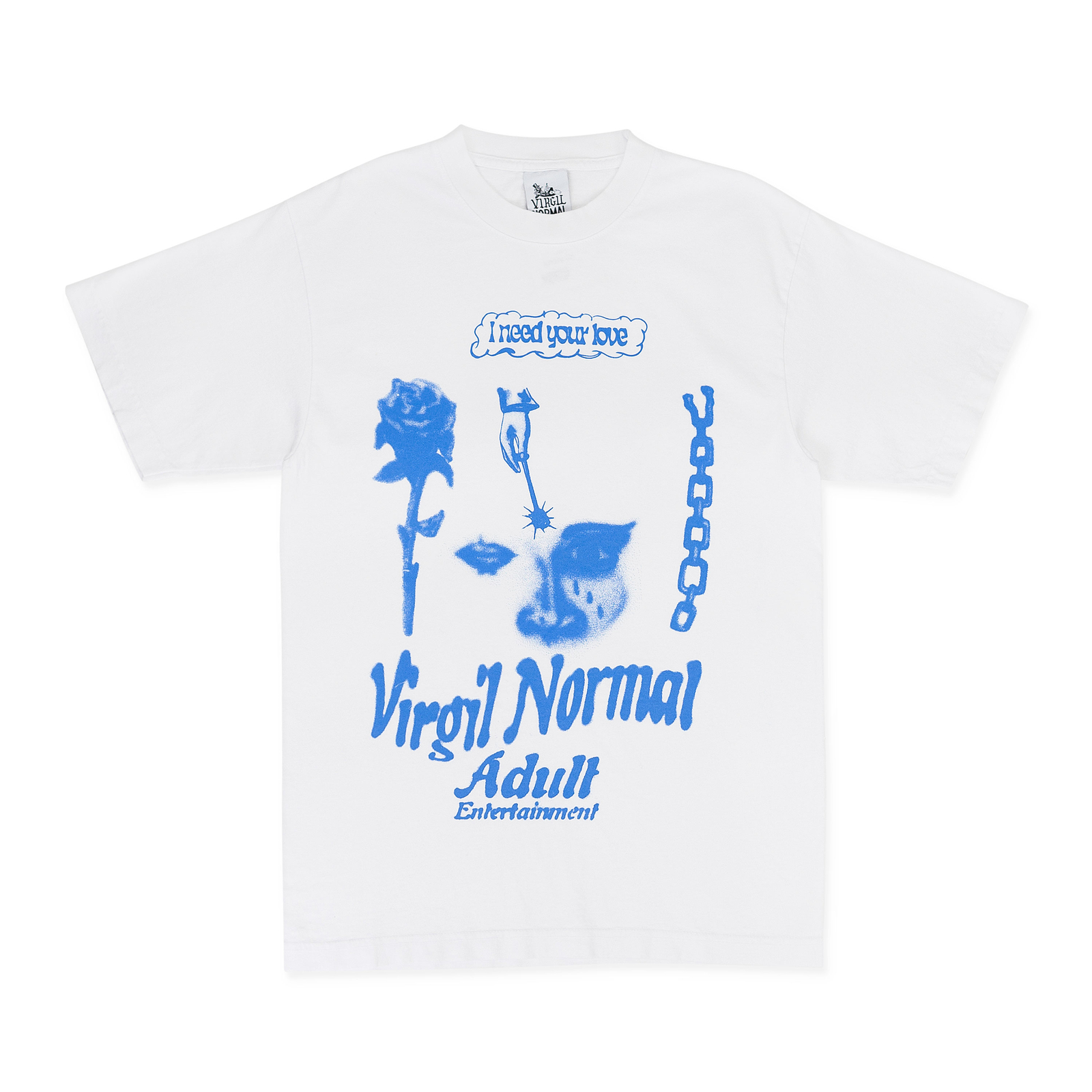 БЕЛАЯ ФУТБОЛКА NWT VIRGIL NORMAL SAD GIRL, РАЗМЕР M, 50 ДОЛЛАРОВ США