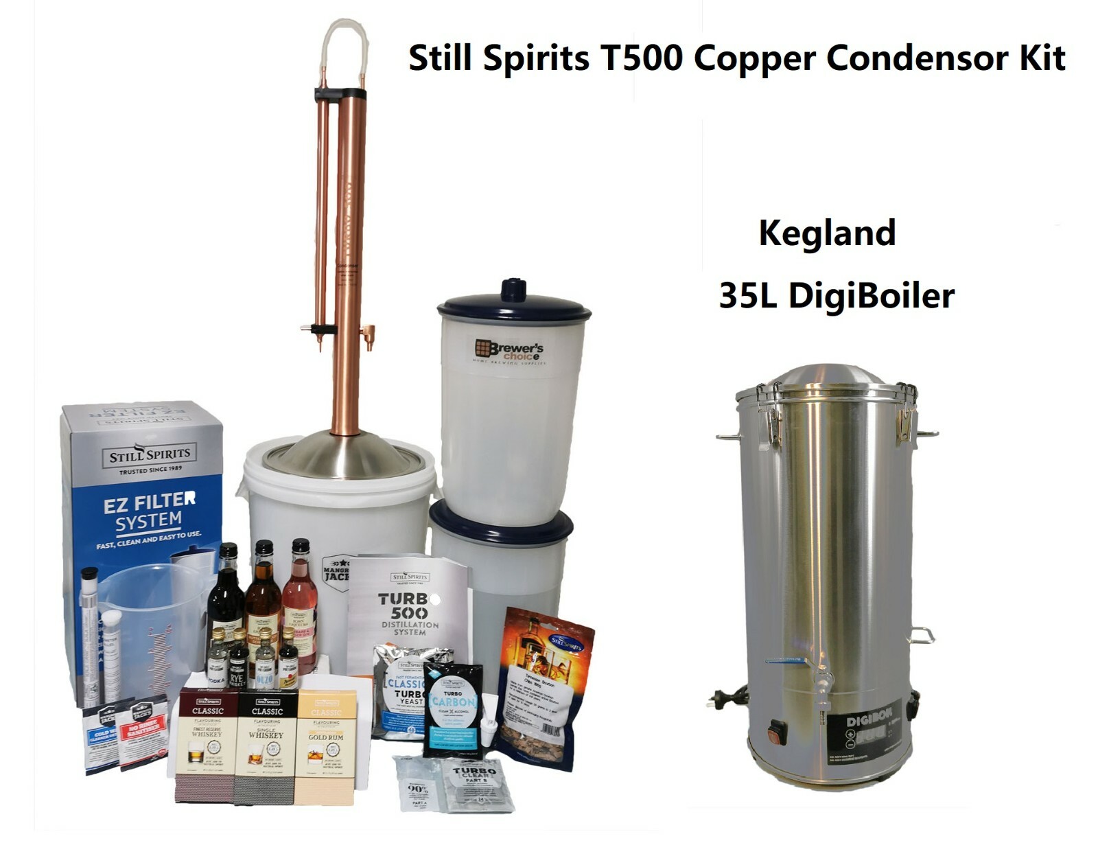 Still Spirits T500 Reflux Copper Condensor Distillery Choice of 25L/35L Boiler