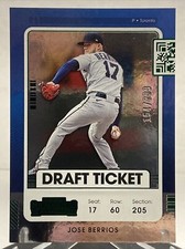 2021 Panini Contenders Baseball Jose Berrios Draft Ticket Green Foil /299