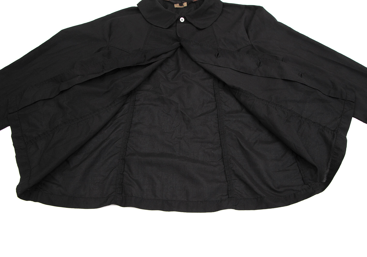COMME des GARCONS Polyester Round Collar Shirt Bl… - image 8