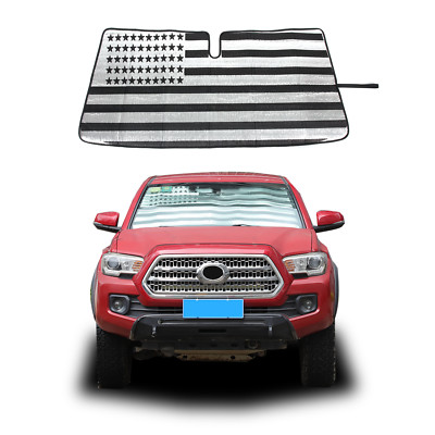 US Flag Windscreen UV Block Interior Sunshade Cover For Toyota Tacoma 2016-2022